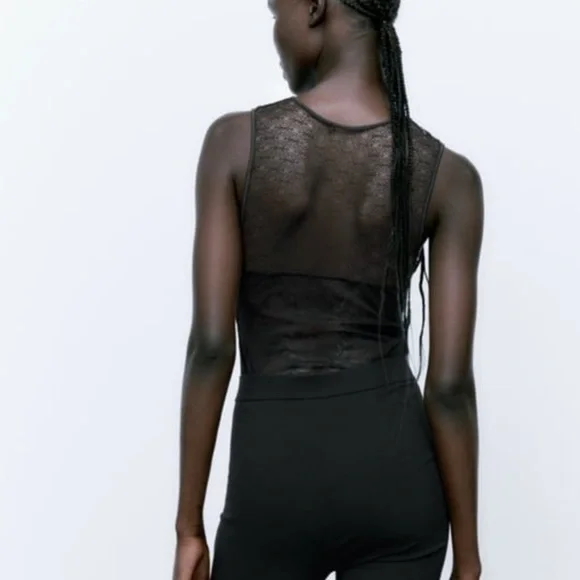 Zara Black Lace Bodysuit - Picture 8 of 10